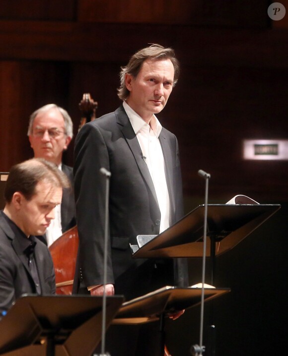 Exclusif - Christian Gonon sur scène pour un spectacle musical unique avec l'Orchestre philharmonique à l'auditorium Rainer III de Monte-Carlo à Monaco le 8 février 2015. 
