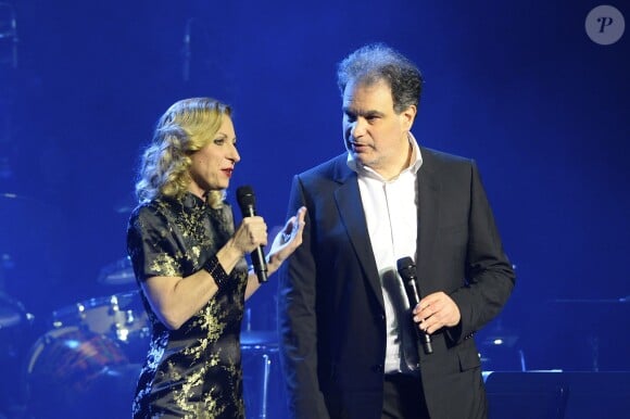 Natalie Dessay et Raphaël Mezrahi - 3e Nuit de la Déprime aux Folies Bergère à Paris le 9 février 2015.