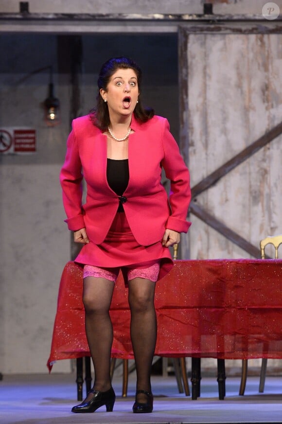 Fabienne Chaudat - Filage de la pièce "Le bouffon du Président" au théâtre des Variétés à Paris le 10 février 2015.