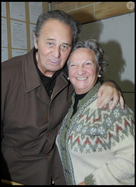 Roger Hanin et Marthe Villalonga à Paris, le 1er décembre 2008.