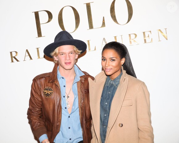 Cody Simpson et Ciara assistent au cocktail de présentation de la collection Polo Ralph Lauren automne 2015. New York, le 12 février 2015.