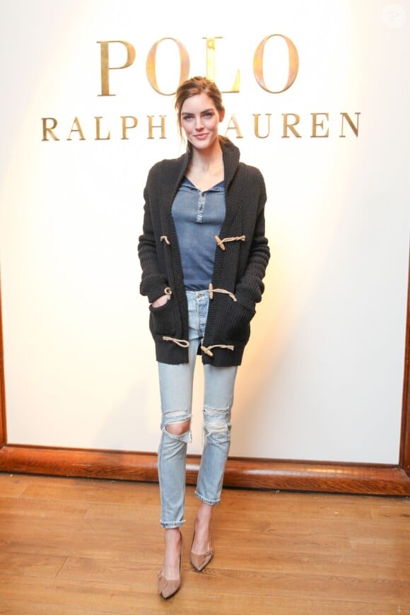 Hilary Rhoda assiste au cocktail de présentation de la collection Polo Ralph Lauren automne 2015. New York, le 12 février 2015.