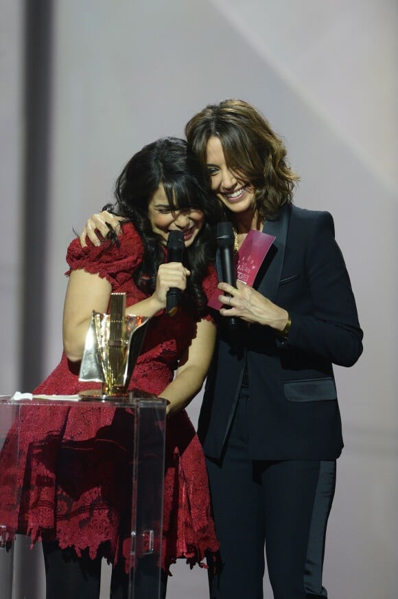 Indila et Virginie Guilhaume - Soirée des 30ème Victoires de la Musique au Zénith de Paris, le 13 février 2015.13/02/2015 - Paris