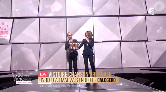Calogero aux 30e Victoires de la musique, au Zénith de Paris, le 13 février 2015.