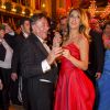 Richard Lugner, Elisabetta Canalis lors du Bal de l'Opéra de Vienne, le 12 février 2015à  Vienne