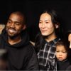Kanye West, Kim Kardashian et North avec Alexander Wang à l'issue de son défilé (collection automne-hiver 2015-2016). Photo par Lewis Mirrett. New York, le 14 février 2015.