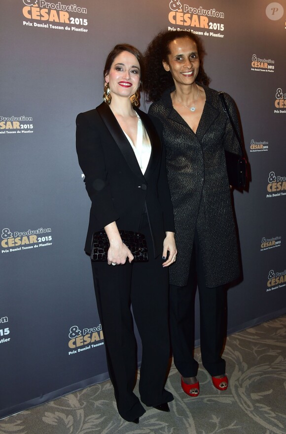 Marie Gillain et Karine Silla - Dîner des producteurs et remise du prix "Daniel Toscan du Plantier" au Four Seasons Hotel George V à Paris le 16 février 2015.