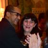 Le réalisateur Abderrahmane Sissako et la gagnante, la productrice Sylvie Pialat pour le film 'Timbuktu' - Dîner des producteurs et remise du prix "Daniel Toscan du Plantier" au Four Seasons Hotel George V à Paris le 16 février 2015.
