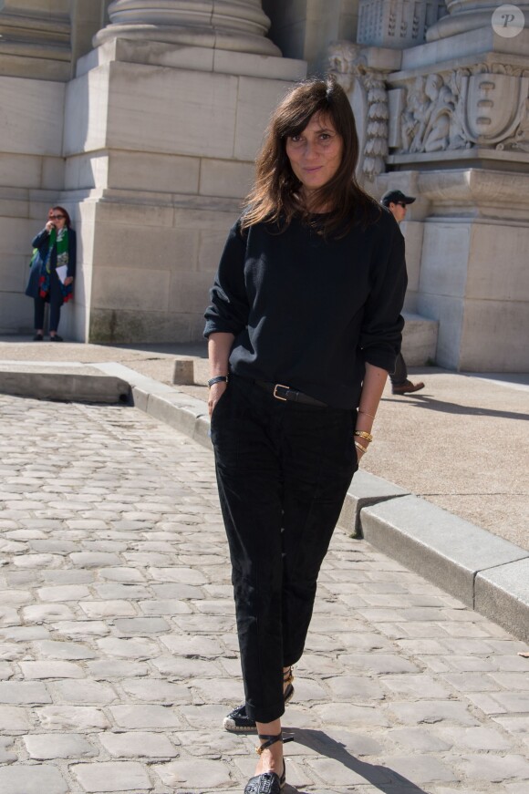 Emmanuelle Alt - Arrivées au défilé de mode "Mugler", collection prêt-à-porter printemps-été 2015, à Paris. Le 27 septembre 2014