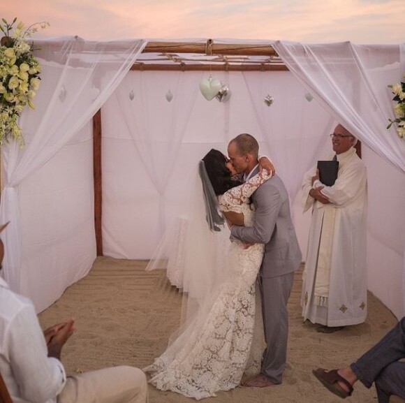 Naya Rivera et son mari Ryan Dorsey lors de leur mariage en juillet 2014