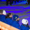 Le roi Carl XVI Gustaf de Suède, la reine Silvia de Suède, la princesse Victoria de Suède, le prince Carl Philip de Suède et sa fiancée Sofia Hellqvist lors de la cérémonie d'ouverture des championnats du monde de ski nordique, le 18 février 2015 à Falun, dans le centre du pays.