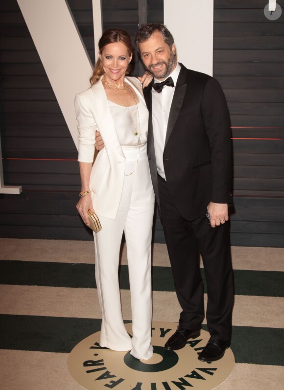 Leslie Mann et Judd Apatow assistent à la soirée post-Oscars du magazine Vanity Fair au Wallis Annenberg Center. Beverly Hills, Los Angeles, le 22 février 2015.