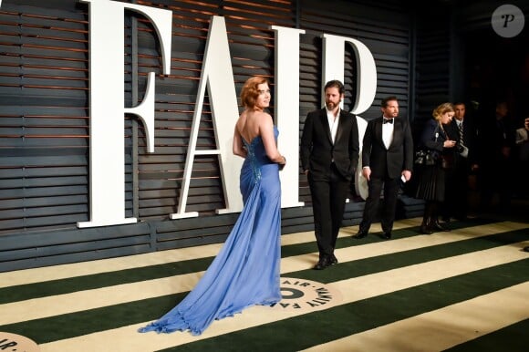 Amy Adams et Darren Le Gallo assistent à la soirée post-Oscars du magazine Vanity Fair au Wallis Annenberg Center. Beverly Hills, Los Angeles, le 22 février 2015.