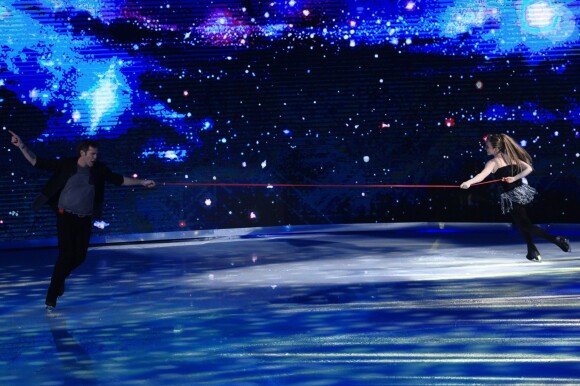 Le prince Emmanuel-Philibert de Savoie à la télé italienne dans Dancing On Ice, le 21 février 2015 à Rome.