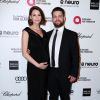 Jack Osbourne et sa femme Lisa Osbourne, enceinte - Soirée "Elton John AIDS Foundation Oscar Party" 2015 à West Hollywood, le 22 février 2015