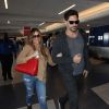 L'actrice Sofia Vergara et son fiancé Joe Manganiello arrivent à l'aéroport de LAX à Los Angeles, le 24 février 2015  