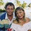 Pierre Bachelet et sa femme Fanfan, à la Martinique, le 15 octpobre 2000.