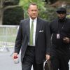 Tom Hanks sur le tournage du film "St. James Place" à New York, le 2 octobre 2014. 