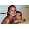 Alizée et son petit frère Johann enfants, un cliché révélé le 24 février 2015.