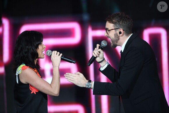Exclusif - Jenifer Bartoli et Christophe Willem partagent un duo ensemble sur TF1, en décembre 2014.