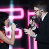 Exclusif - Jenifer Bartoli et Christophe Willem partagent un duo ensemble sur TF1, en décembre 2014.
