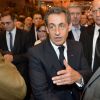 Nicolas Sarkozy visite le salon international de l'agriculture à la Porte de Versailles à Paris, le 25 février 2015.