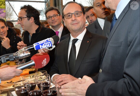 François Hollande - Inauguration par le Président de la République, François Hollande, du 52e salon de l'agriculture à la porte de Versailles à Paris le 21 février 2015.
