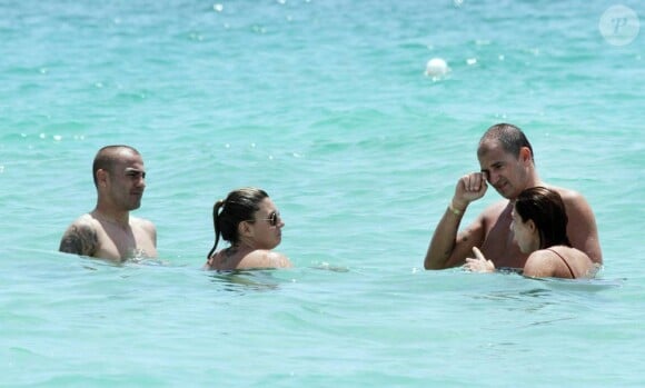 Fabio Cannavaro et sa femme Daniela, le 18 mai à Miami. Le défenseur italien rejoindra bientôt l'équipe d'Italie pour préparer la Coupe du Monde.