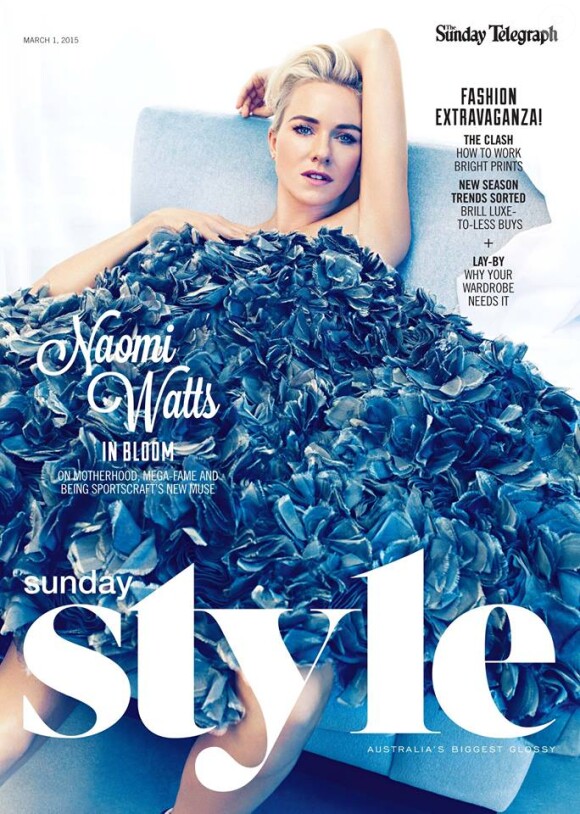 Naomi Watts en couverture du nouveau numéro du magazine Sunday Style.