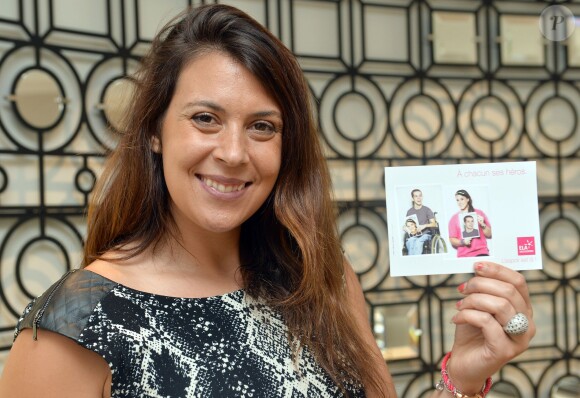 Marion Bartoli défiait ses fans pour l'association ELA à la boutique Maty, place de l'Opéra à Paris, le 20 septembre 2014