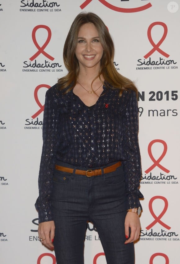 Ophélie Meunier - Soirée de lancement du "Sidaction 2015" au Musée du Quai Branly à Paris, le 2 mars 2015