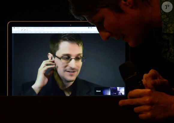 Edward Snowden à Stuttgart, le 23 novembre 2014.