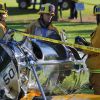 Image de l'avion qu'Harrison Ford pilotait et qui s'est écrasé sur un terrain de golf de Venice à Los Angeles le 5 mars 2015. Un accident impressionnant !