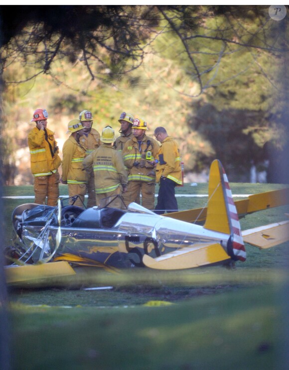 Actor Harrison Ford has been hurt after crashing his vintage Ryan PT-22 recruit plane into Penmar golf course in Venice, Los Angeles, CA, USA, March 5, 2015. An FAA inspector and a fire chief have inspected Harrison's leather helmet and the cockpit of the estimated quarter million dollar plane. Photo by Milton Ventura/Broadimage/ABACAPRESS.COM06/03/2015 - Los Angeles
