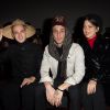 Saccha Got, Marlon Magnee et Clémence Quelennec du groupe "La Femme" assistent au défilé Saint Laurent automne-hiver 2015-2016 au Carreau du Temple. Paris, le 9 mars 2015.