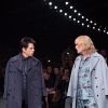 Ben Stiller et Owen Wilson défilent pour "Valentino", collection prêt-à-porter automne-hiver 2015/2016 pour annoncer Zoolander 2, à Paris le 10 mars 2015.