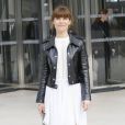 Marina Foïs quitte la Fondation Louis Vuitton à l'issue du défilé Louis Vuitton automne-hiver 2015-2016. Paris, le 11 mars 2015.