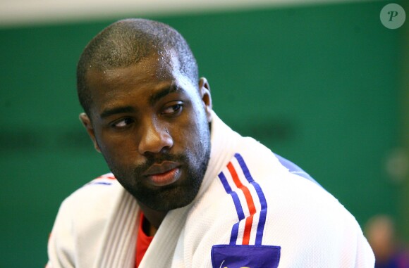 Teddy Riner lors d'un entraînement de l'équipe de France à Saint-Cyprien, le 21 juin 2012