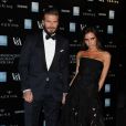  Victoria Beckham et son mari David Beckham amoureux lors du gala "Alexander McQueen : Savage Beauty" au Victoria and Albert Museum &agrave; Londres, le 12 mars 2015. 12 March 2015 