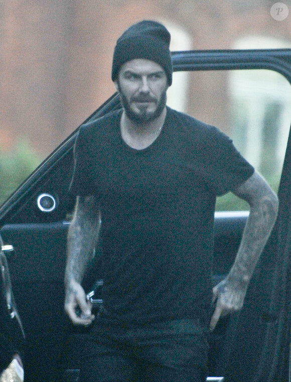 Exclusif - David Beckham fait du shopping au magasin "Lotus and Frog" à Londres, le 6 mars 2015