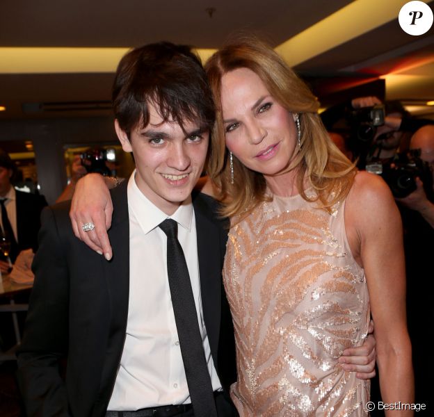 Alain-Fabien Delon et sa mère Rosalie Van Breemen - Soirée pour le lancement du magazine "People" en Allemagne à Berlin le 17 mars 2015