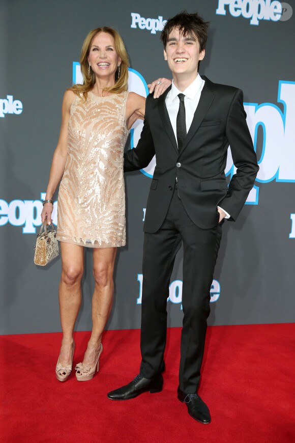 Alain-Fabien Delon et sa mère Rosalie Van Breemen - Soirée pour le lancement du magazine "People" en Allemagne à Berlin le 17 mars 2015