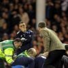 Fabrice Muamba, victime d'un arrêt cardiaque lors du match entre Tottenham et Bolton, à Londres le 17 mars 2012
