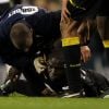 Fabrice Muamba, victime d'un arrêt cardiaque lors du match entre Tottenham et Bolton, à Londres le 17 mars 2012