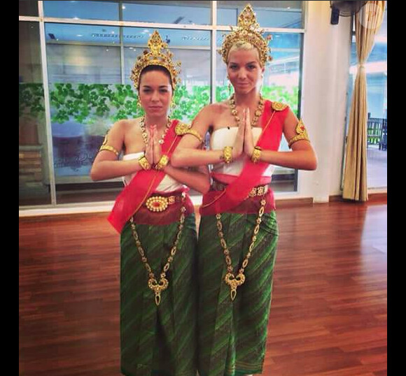 Jessica et Aurélie des Marseillais en Thaïlande sur W9. Mars 2015.