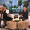 Madonna et Justin bieber sur le plateau de "The Ellen Show", le 18 mars 2015.