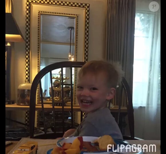 Hilary Duff a ajouté une photo de son fils Luca alors qu'il fête son troisième anniversaire, sur son compte Instagram le 20 mars 2015