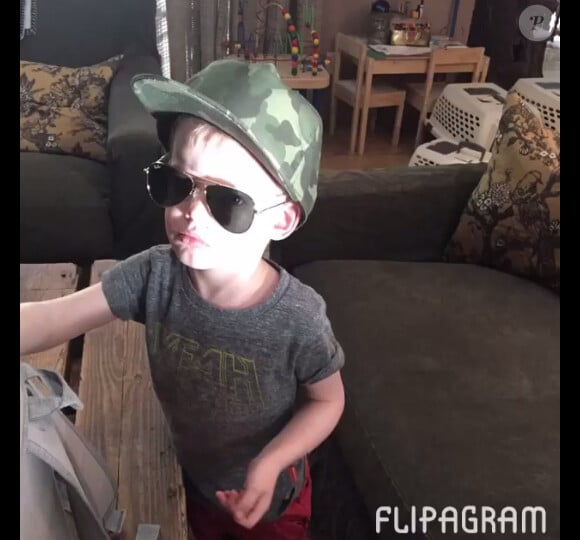 Hilary Duff a ajouté une photo de son fils Luca alors qu'il fête son troisième anniversaire, sur son compte Instagram le 20 mars 2015