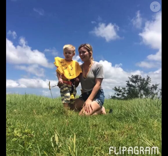 Hilary Duff a ajouté une photo de son fils Luca alors qu'il fête son troisième anniversaire, sur son compte Instagram le 20 mars 2015