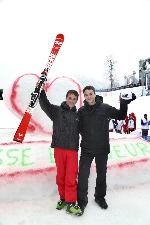 Nathanael de Rincquesen JT de France 2 le matin, Julian Bugier JT France 2 La 8 ème édition de GLISSE EN COEUR pour l'association Laurette Fugain, association qui lutte contre la leucémie au Grand-Bornand du vendredi 20 Mars au dimanche 22 Mars 2015